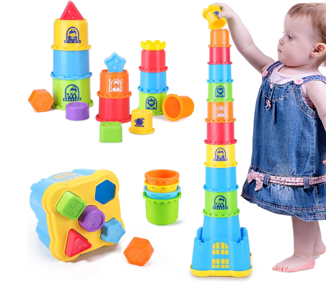 toddler learning - Toy stacking